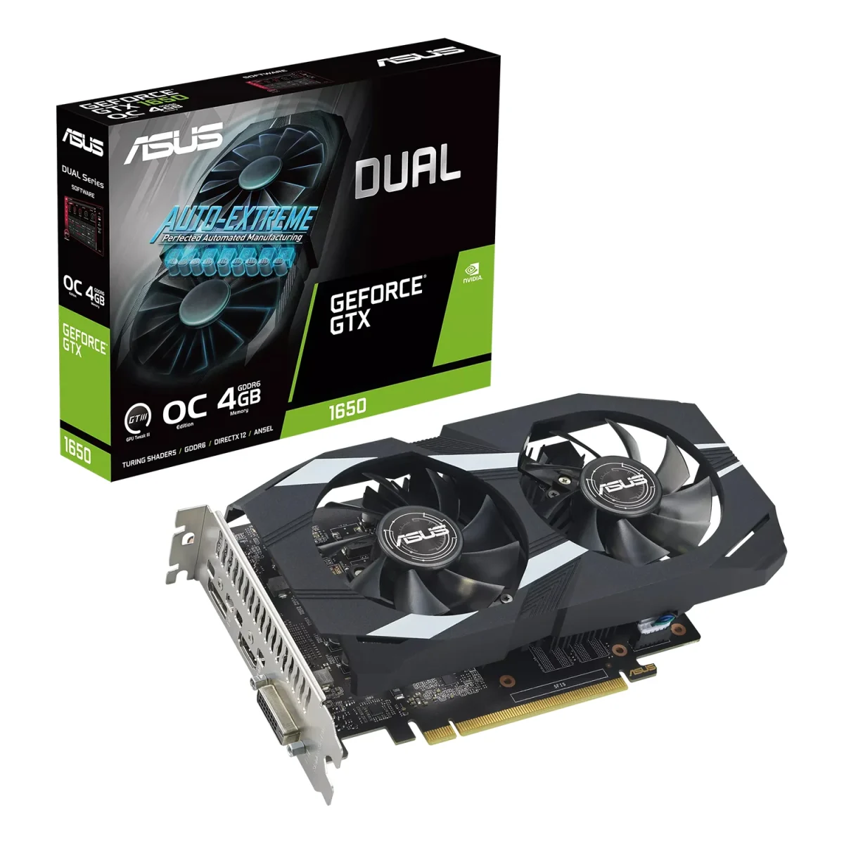 ASUS GeForce GTX 1650 DUAL-GTX1650-O4GD6-P-EVO, 4 GB GDDR6 OC DVI HDMI DP Ekran Kartı